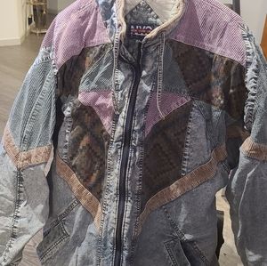 Ladies women Blue Jean winter coat size L